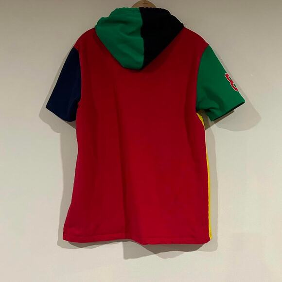 Black Pyramid Colorblock Short Sleeve Hoodie - Picture 4 of 6